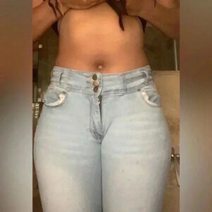 Light wash Blue Skinny Jeans High waisted